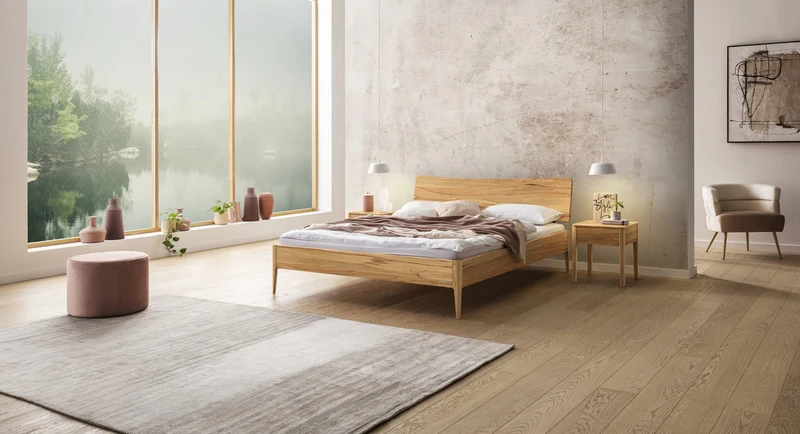 Hasena Nachttisch Styly Wildbuche natur mit Schublade, Lounge-Kollektion