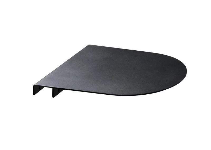 Hasena Nachttisch Amira Schwarz, Metall-Ablage, Bergamo-Kollektion