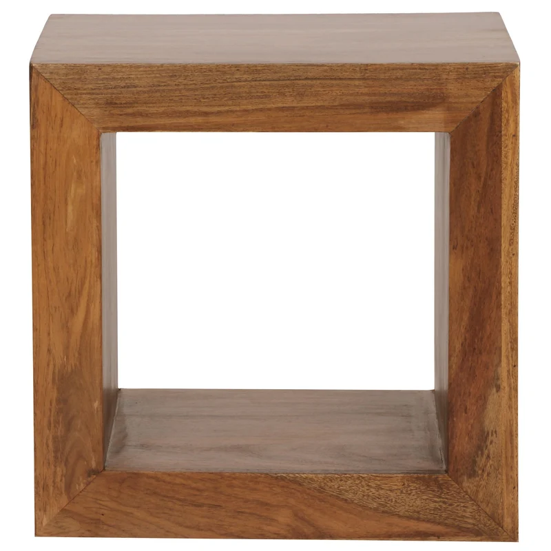 Standregal – Naturholz, 44x44x33 cm, handgefertigt, geradlinig