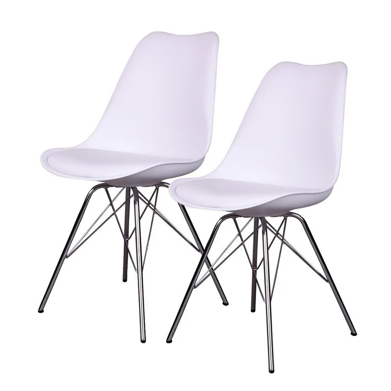 Klassiker Stuhl SCANDINAVIA (2er Set) weiss