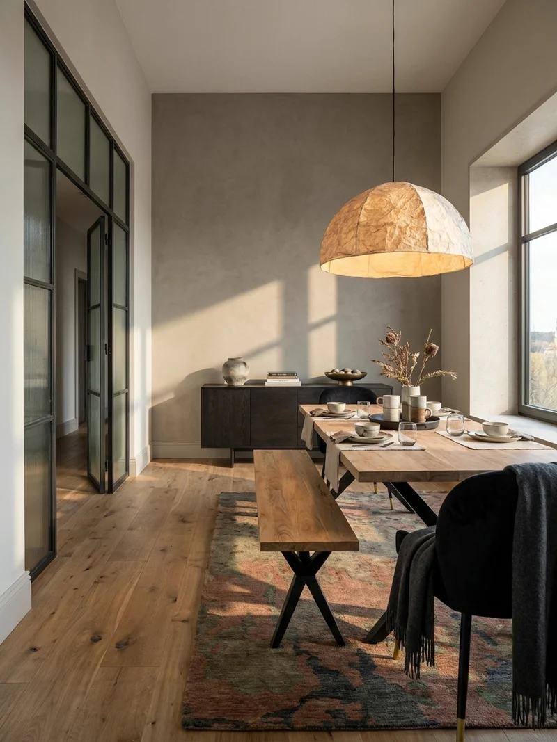 Esszimmerbank Massivholz Metall Loft-Stil