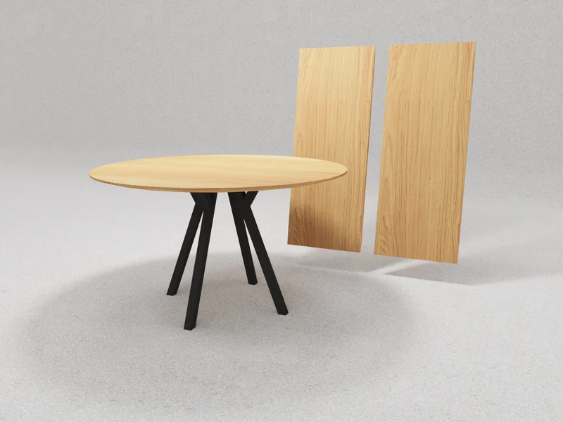 Tisch Panyo - Skulptur aus Holz und Stahl