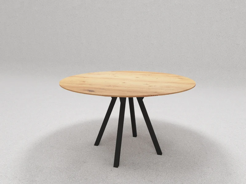 Tisch Panyo - Skulptur aus Holz und Stahl