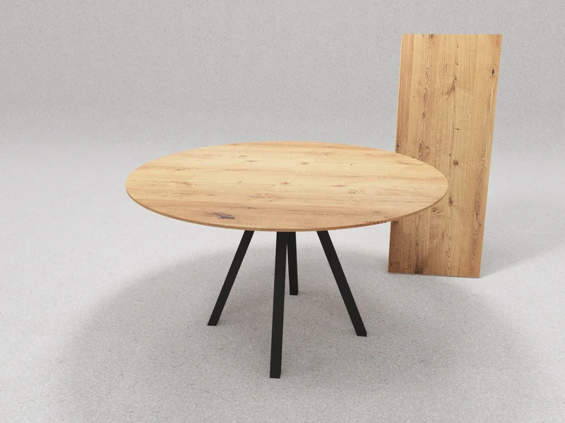 Tisch Panyo - Skulptur aus Holz und Stahl