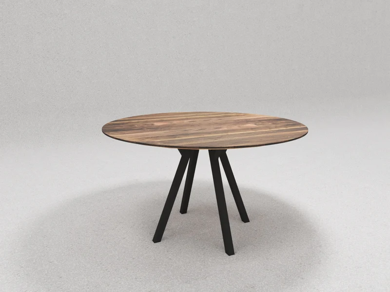 Tisch Panyo - Skulptur aus Holz und Stahl