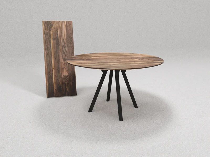 Tisch Panyo - Skulptur aus Holz und Stahl