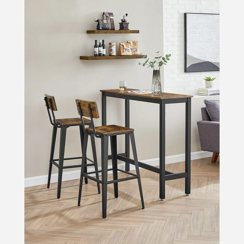 Barhocker mit Rückenlehne - 2er oder 4er Set
