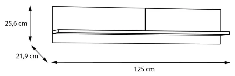 Wandboard SAITAMA Optik Mauvella Eiche / Secret Grey von Forte