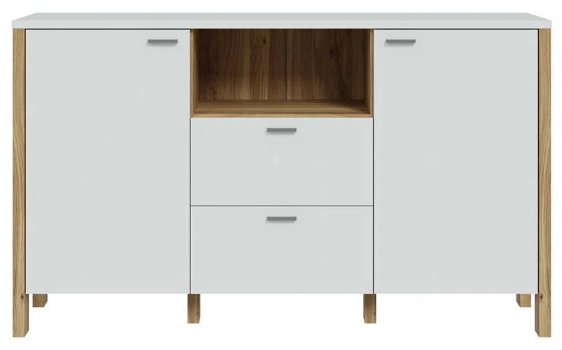 Sideboard Kommode SAITAMA Dekor: Secret Grey und Mauvella Eiche, Forte