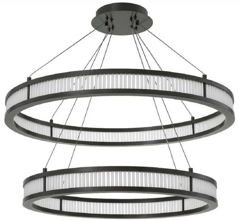 Casa Padrino Luxus LED Kronleuchter Bronzefarben / Weiß Ø 85 cm - Moderner runder Kronleuchter - Wohnzimmer Kronleuchter - Hotel Kronleuchter