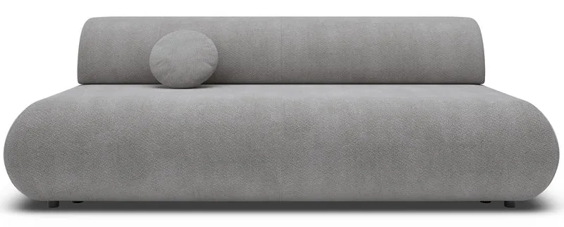 Dreisitziges ausklappbares Sofa Armone in grauem Chenille