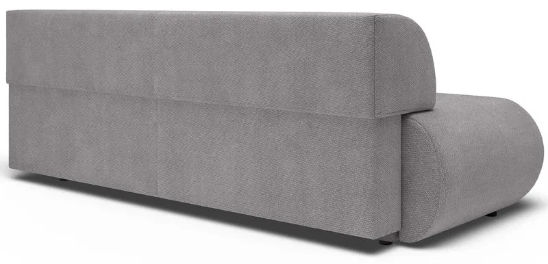 Dreisitziges ausklappbares Sofa Armone in grauem Chenille