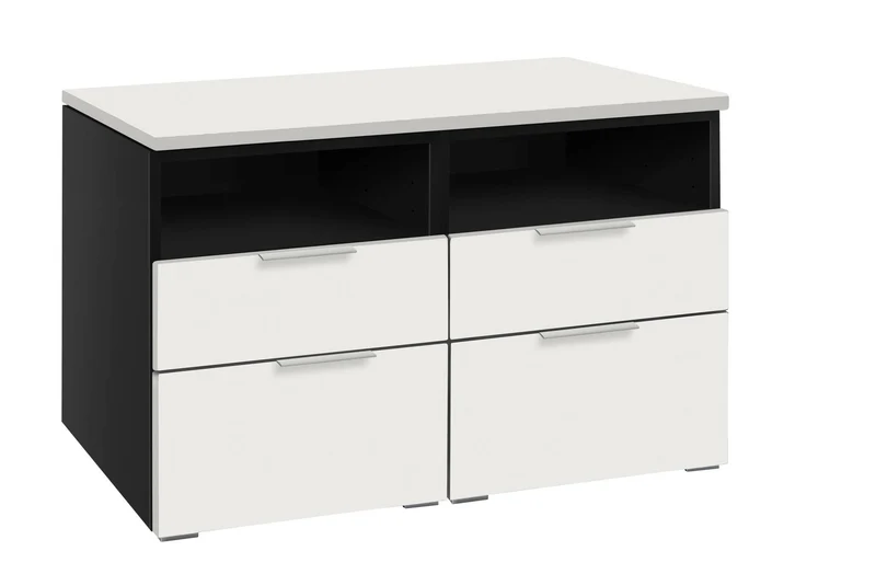 Hasena Dowio Kommode Selezione Schwarz-Weiß mit 4 Schubladen