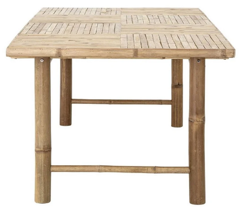 Casa Padrino Luxus Esstisch Naturfarben 200 x 100 x H. 74 cm - Rechteckiger Bambus Küchentisch - Esszimmer Möbel - Bambus Möbel - Luxus Möbel - Luxus Esszimmer Einrichtung