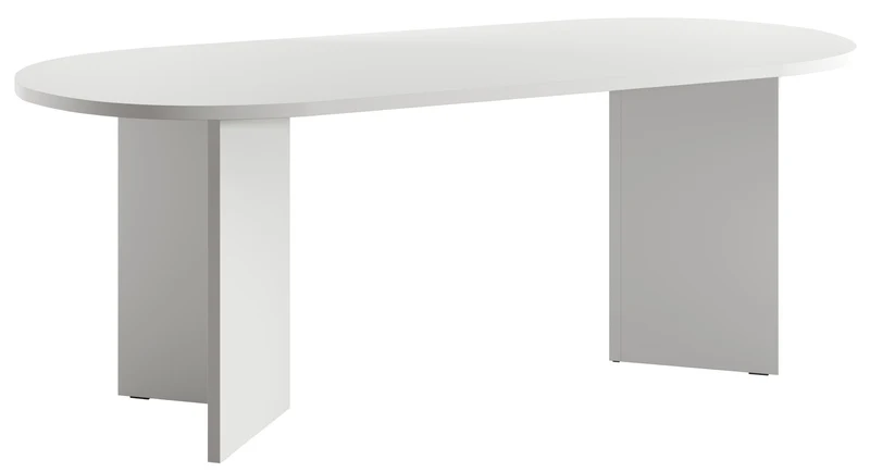 Ovaler Esszimmertisch Ovo 204 cm weiß