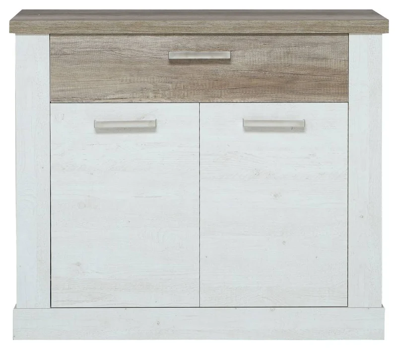 Sideboard DURO 2 Türen und 1 Schublade, in Pinie weiß antik