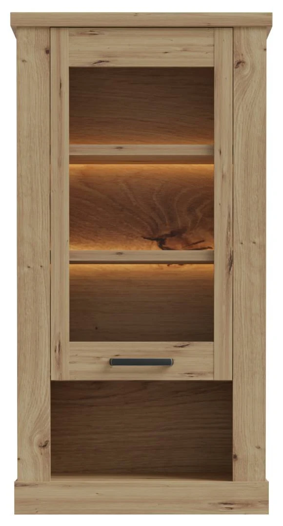 Hängevitrine CORONA 1 Glastür beleuchtet Hängeschrank Artisan Eiche