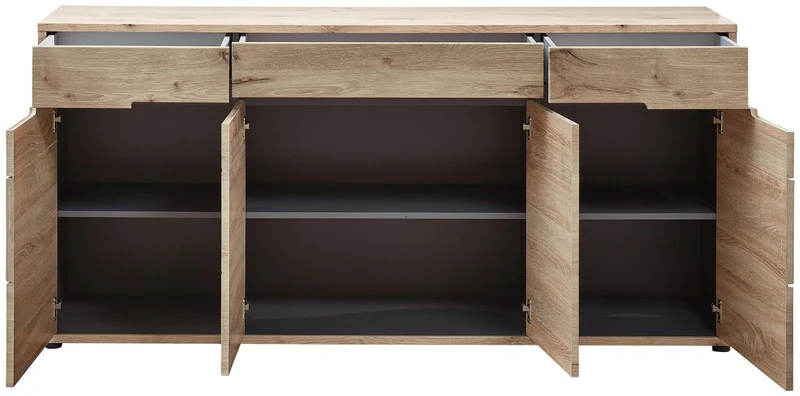 Sideboard BELLANO Viking Oak Nature mit Graphit