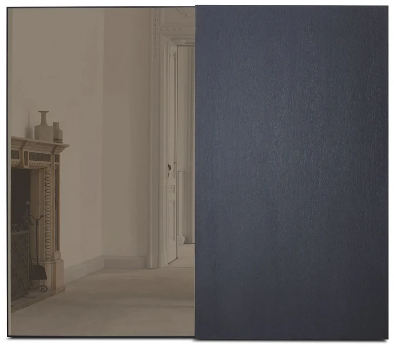 Casa Padrino Luxus Schlafzimmerschrank Schwarz 260 x 70 x H. 228 cm - Beleuchteter Massivholz Kleiderschrank mit 2 Schiebetüren - Schlafzimmer Möbel - Hotel Möbel - Luxus Möbel