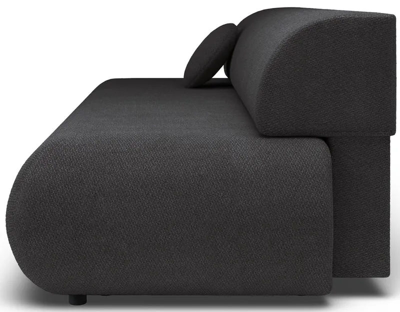 Dreisitziges ausklappbares Sofa Armone in Graphit Chenille