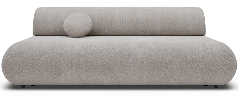 Dreisitziges ausklappbares Sofa Armone in Hellgrau Chenille