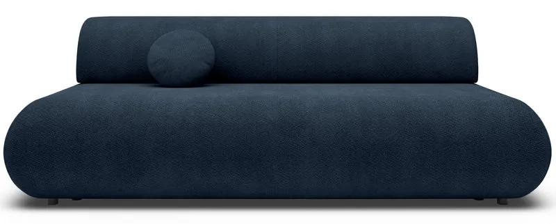 Dreisitziges, ausklappbares Sofa Armone in Marineblau aus Chenille