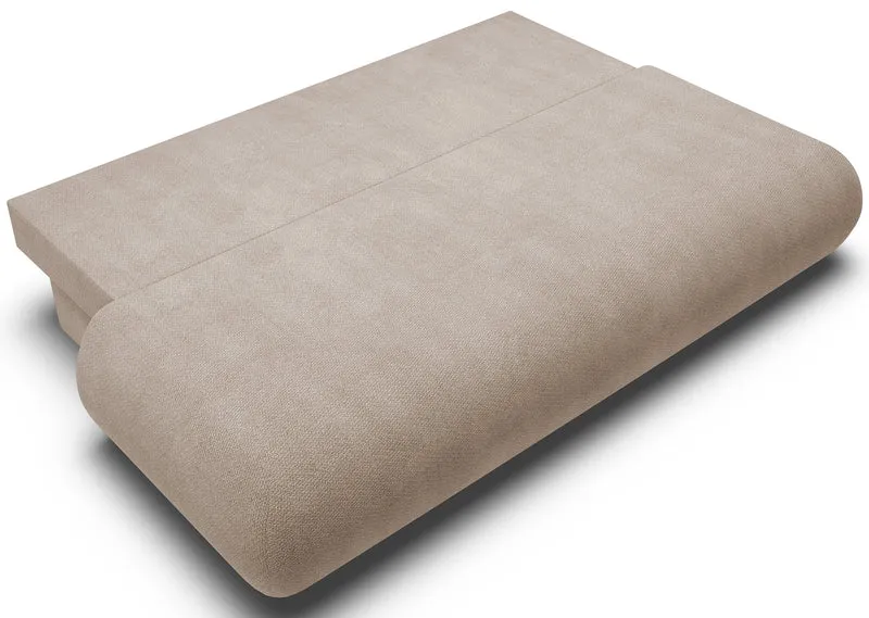 Dreisitziges ausklappbares Sofa Armone in Beige, Chenille