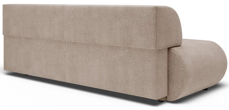 Dreisitziges ausklappbares Sofa Armone in Beige, Chenille