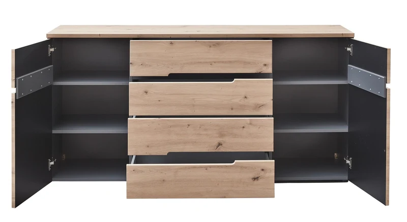 Sideboard MEMPHIS Artisan Eiche Graphit Nachbildung
