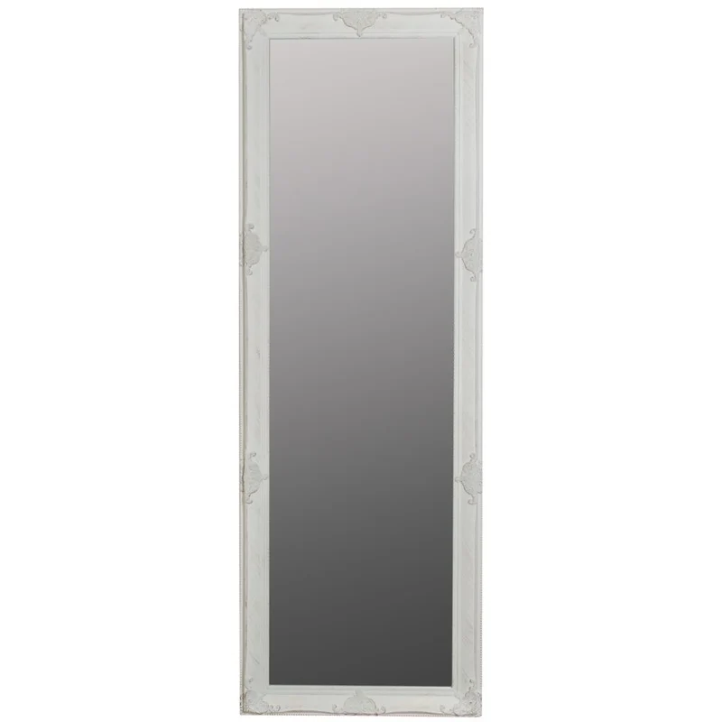 Stilvoller Spiegel GRANDE 190x65cm antik-weiss Barockstil Facette