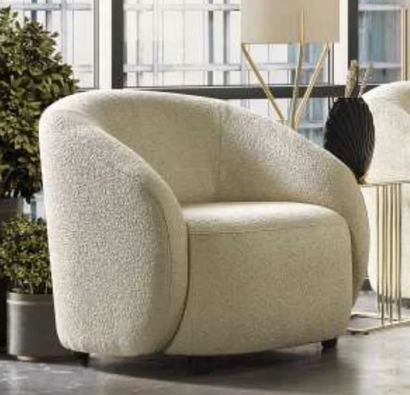 Casa Padrino Luxus Sessel Elfenbein 90 x 90 x H. 76 cm - Wohnzimmer Sessel