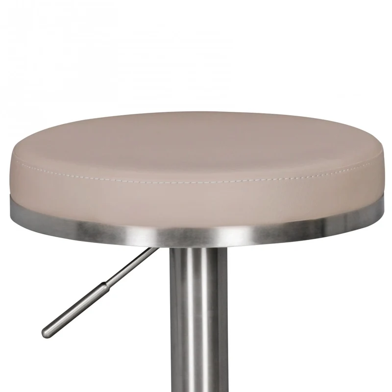 Barhocker WL1.942 Taupe Edelstahl verstellbare Sitzhöhe 360° drehbar