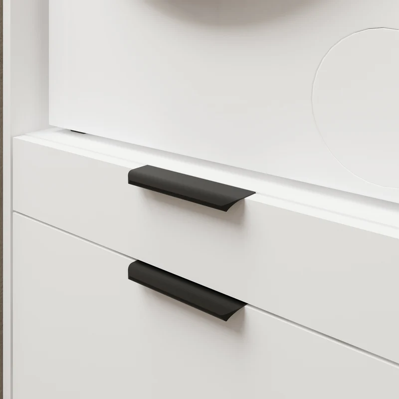 Waschmaschinenschrank Andiamo mit Schublade und Regal, weiß