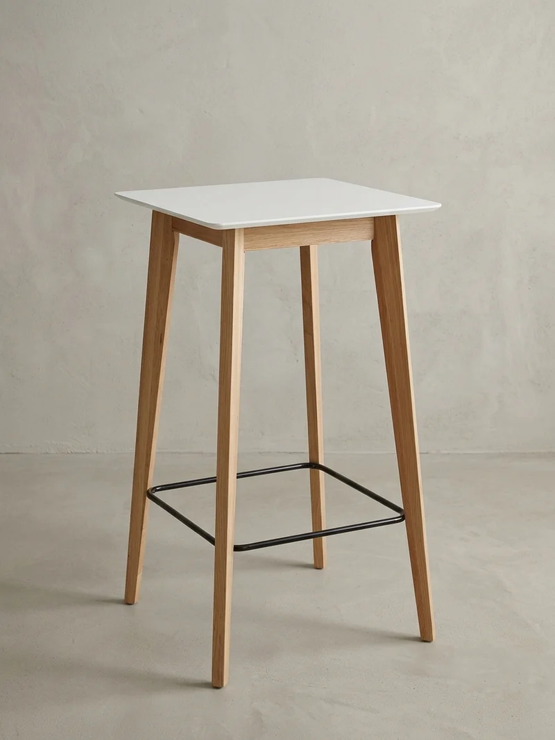 Bartisch – Skandinavisch, Eichenbeine, quadratisch, 50 kg Belastbarkeit