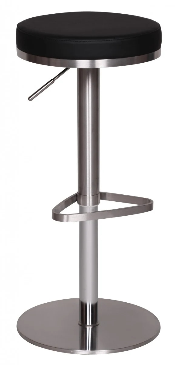 Barhocker WL1.293 Schwarz Edelstahl verstellbare Sitzhöhe 360° drehbar