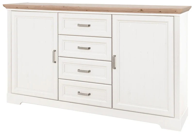 Sideboard Kommode JASMIN Pinie weiß Nachbildung