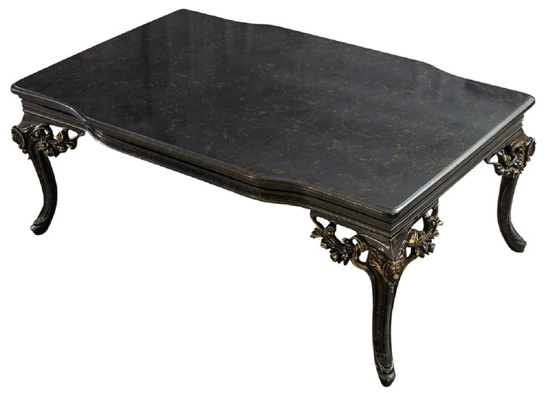 Casa Padrino Luxus Barock Wohnzimmer Set Lila / Grau / Gold - 2 Barock Sofas & 2 Barock Sessel & 1 Barock Couchtisch - Luxus Wohnzimmer Möbel im Barockstil - Barock Möbel - Edel & Prunkvoll