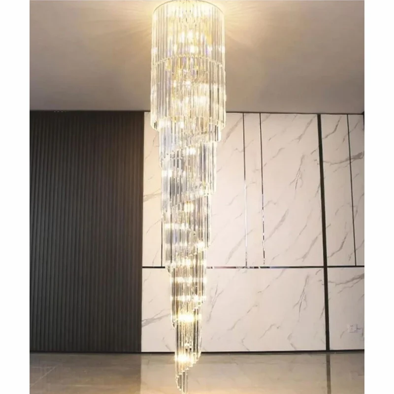 Casa Padrino Luxus Glas Kronleuchter Silber Ø 65 x H. 250 cm - Made in Italy