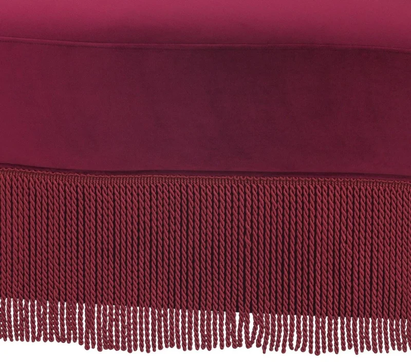 Casa Padrino Designer Samt Sofa Lippen Mund Bordeauxrot 195 x 80 x H. 97 cm - Designer Wohnzimmer Möbel - Luxus Kollektion