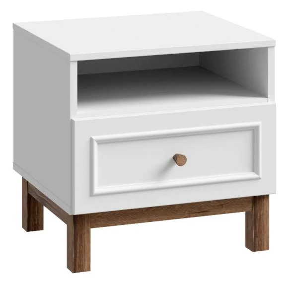 Nachtkommode PENKRIDGE 1 Schublade, Optik: Secret Grey / Schlammeiche