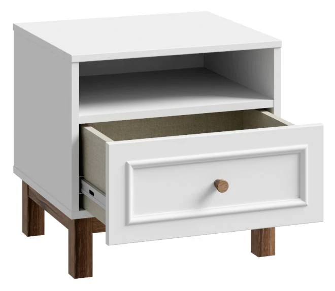 Nachtkommode PENKRIDGE 1 Schublade, Optik: Secret Grey / Schlammeiche