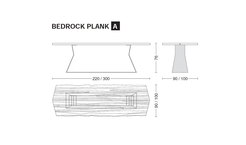Tisch Bedrock Plank A