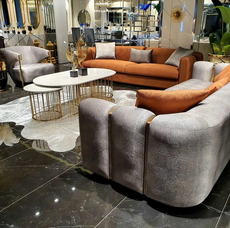 Casa Padrino Luxus Sofa Silber / Gold 240 x 95 x H. 85 cm - Wohnzimmer Sofa - Hotel Sofa - Luxus Möbel