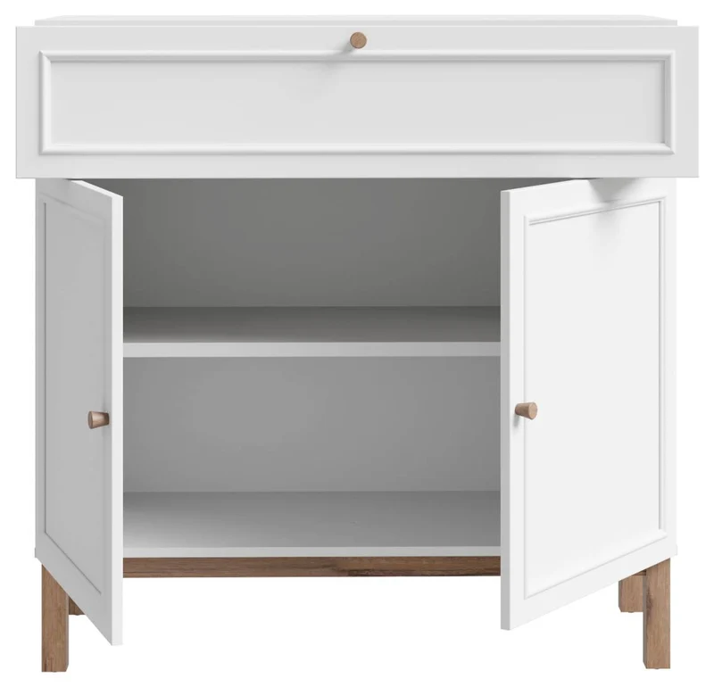 Kommode PENKRIDGE mit 2 Türen, Optik: Secret Grey und Schlammeiche