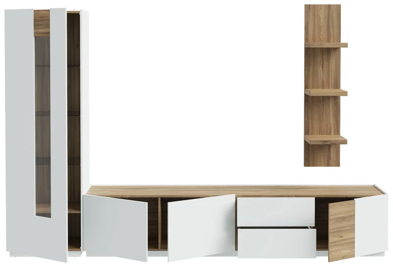 Wandboard LEWISVILLE B03 mit Ablagen Optik: Valencia Oak