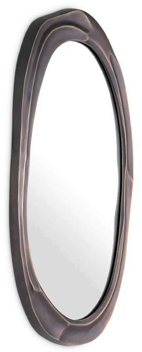 Casa Padrino Luxus Wandspiegel Bronze 54 x 4 x H. 107 cm - Aluminium Wohnzimmer Spiegel - Schlafzimmer Spiegel - Garderoben Spiegel - Luxus Möbel - Luxus Interior