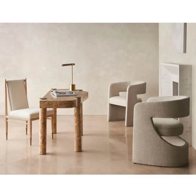 Casa Padrino Luxus Schreibtisch mit Schublade Vogelaugenahorn 155 cm - Büro Möbel