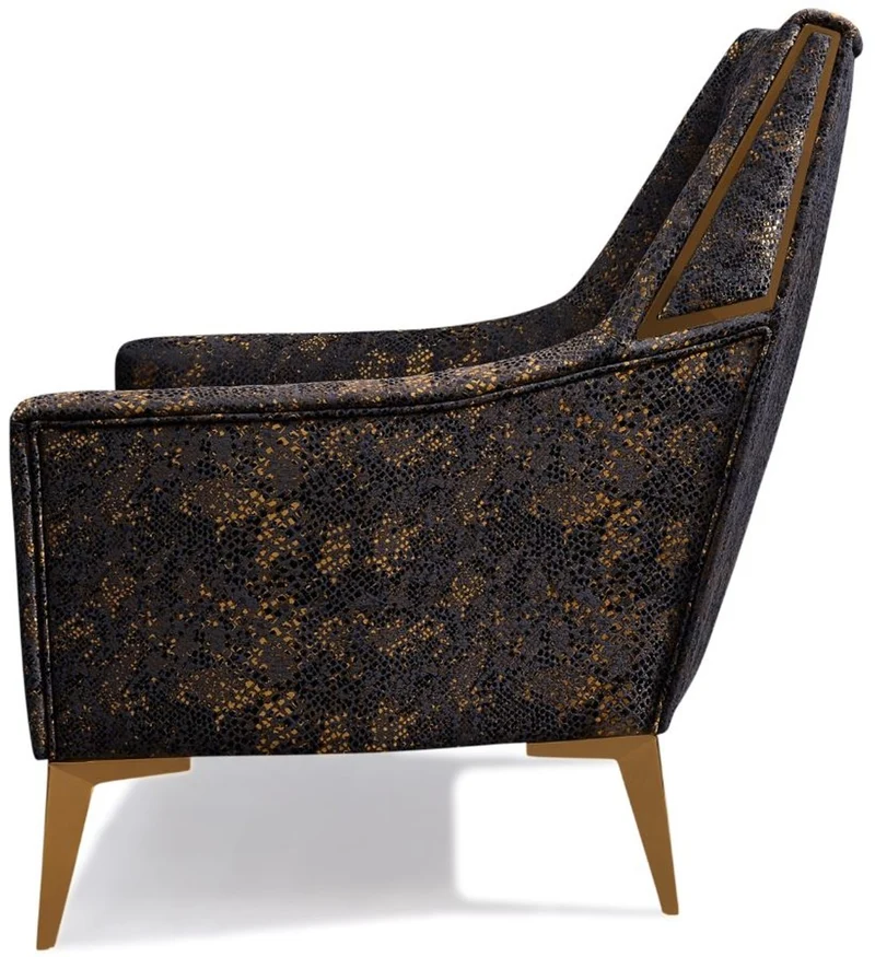 Casa Padrino Luxus Wohnzimmer Sessel Lila / Schwarz / Gold 70 x 95 x H. 96 cm - Wohnzimmer Möbel - Luxus Möbel