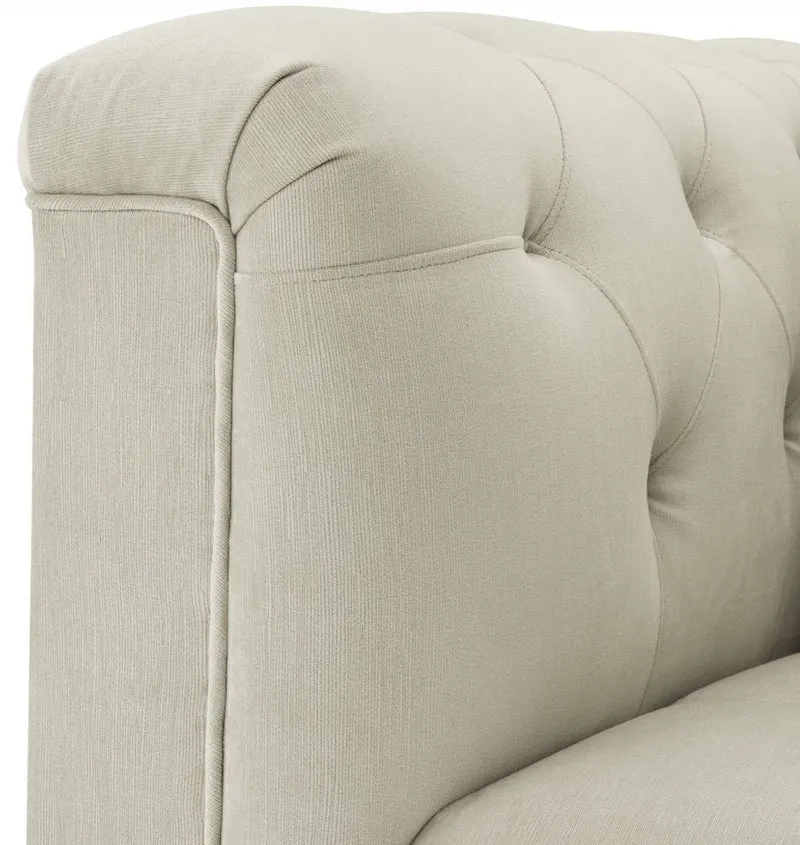 Casa Padrino Luxus Chesterfield Sessel mit Kissen Hellgrau / Rotguss 103 x 97 x H. 75 cm - Chesterfield Wohnzimmer Möbel