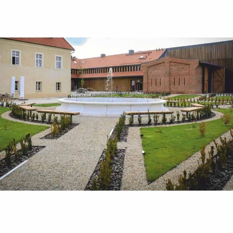 Casa Padrino Barock Springbrunnen Umrandung Grau Ø 700 cm - Barock Garten Deko